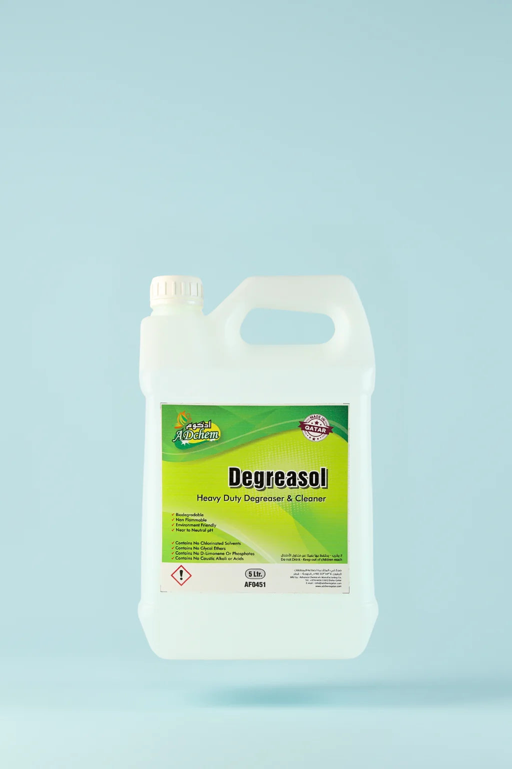 Adchem Degreasol Heavy Duty Degreaser 5L for industrial and kitchen grease removal from Retailercart.