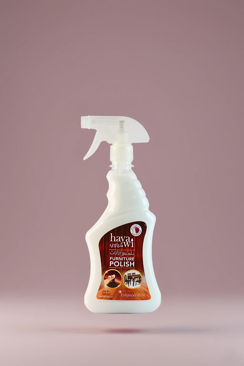 Hayawi Furniture Polish 500ml spray for wood shine and protection in Qatar.