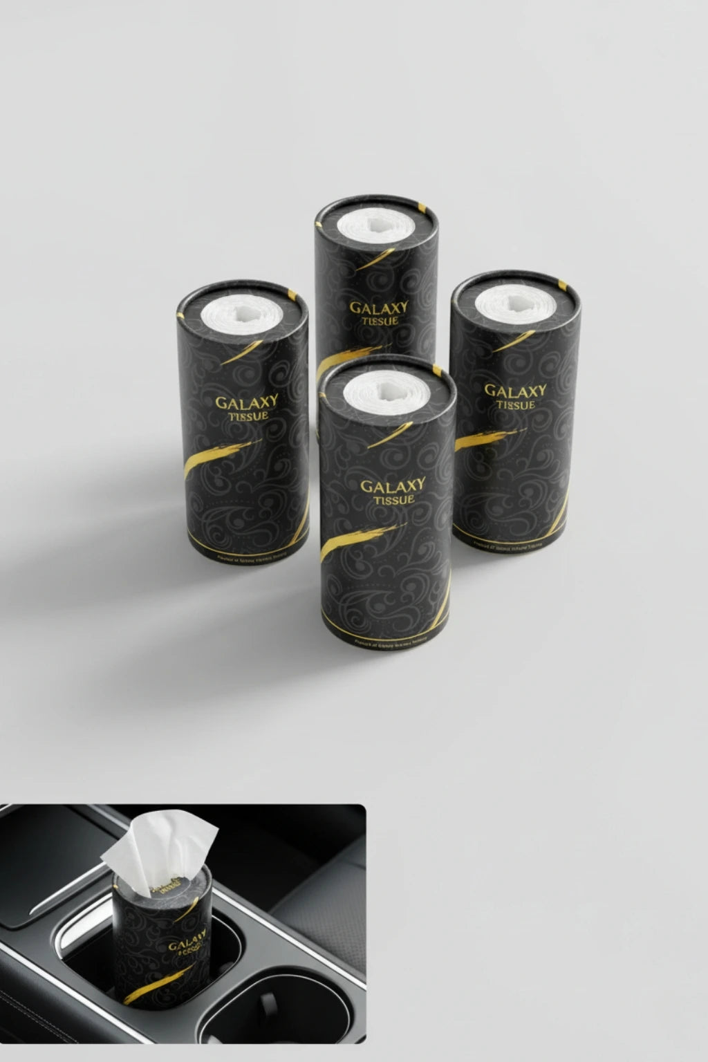 Compact car cup holder tissue box Galaxy travel napkins Qatar