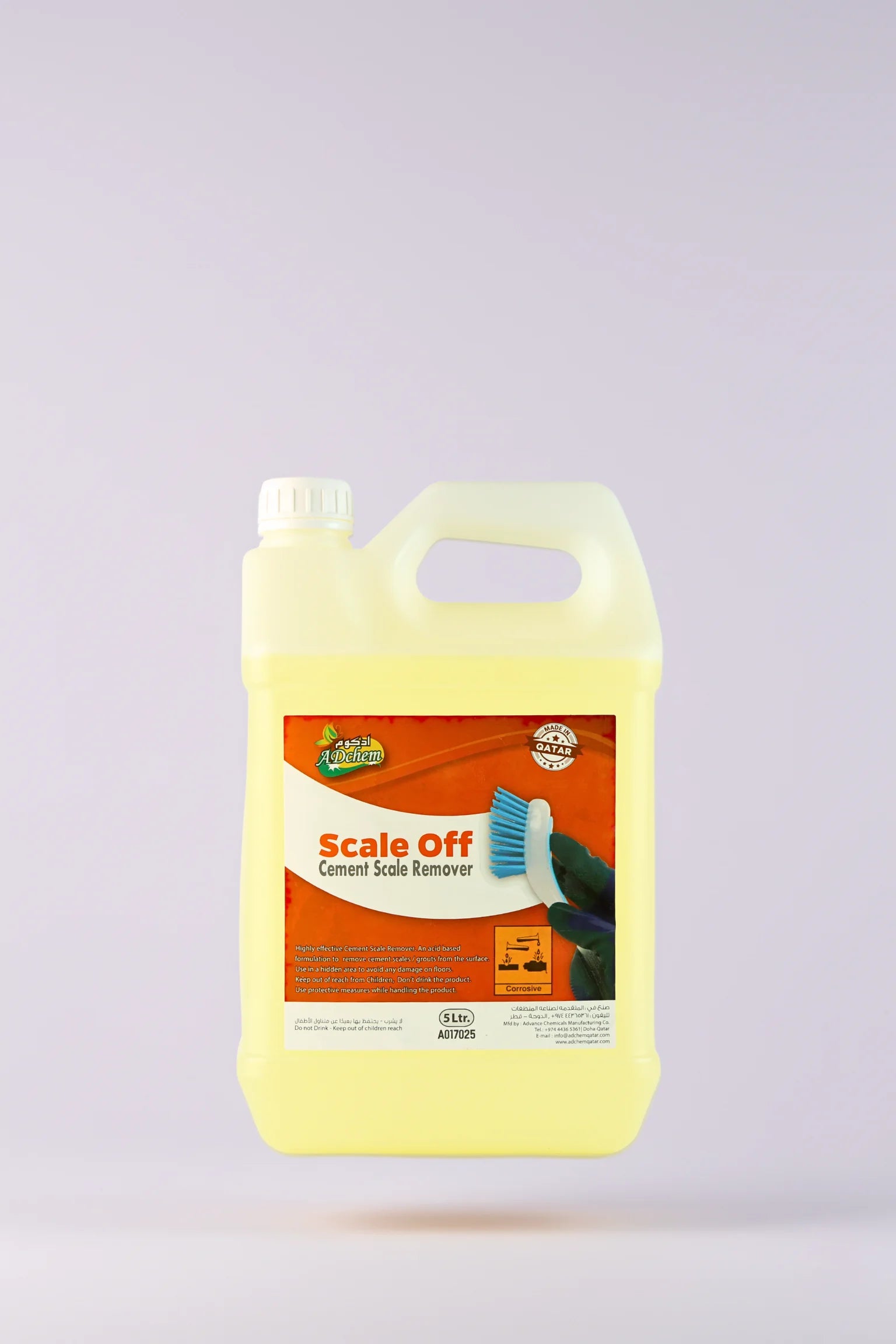 Adchem Scale Off Cement & Acid Descaler 5L for removing cement scales and grout from floors and surfaces from Retailercart.