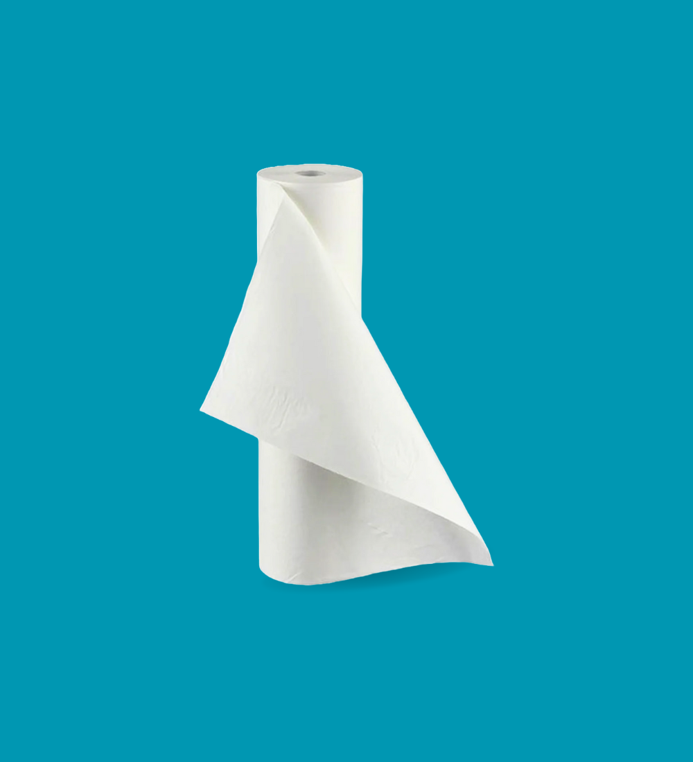 Bed roll tissue paper for convenient and hygienic use in healthcare settings