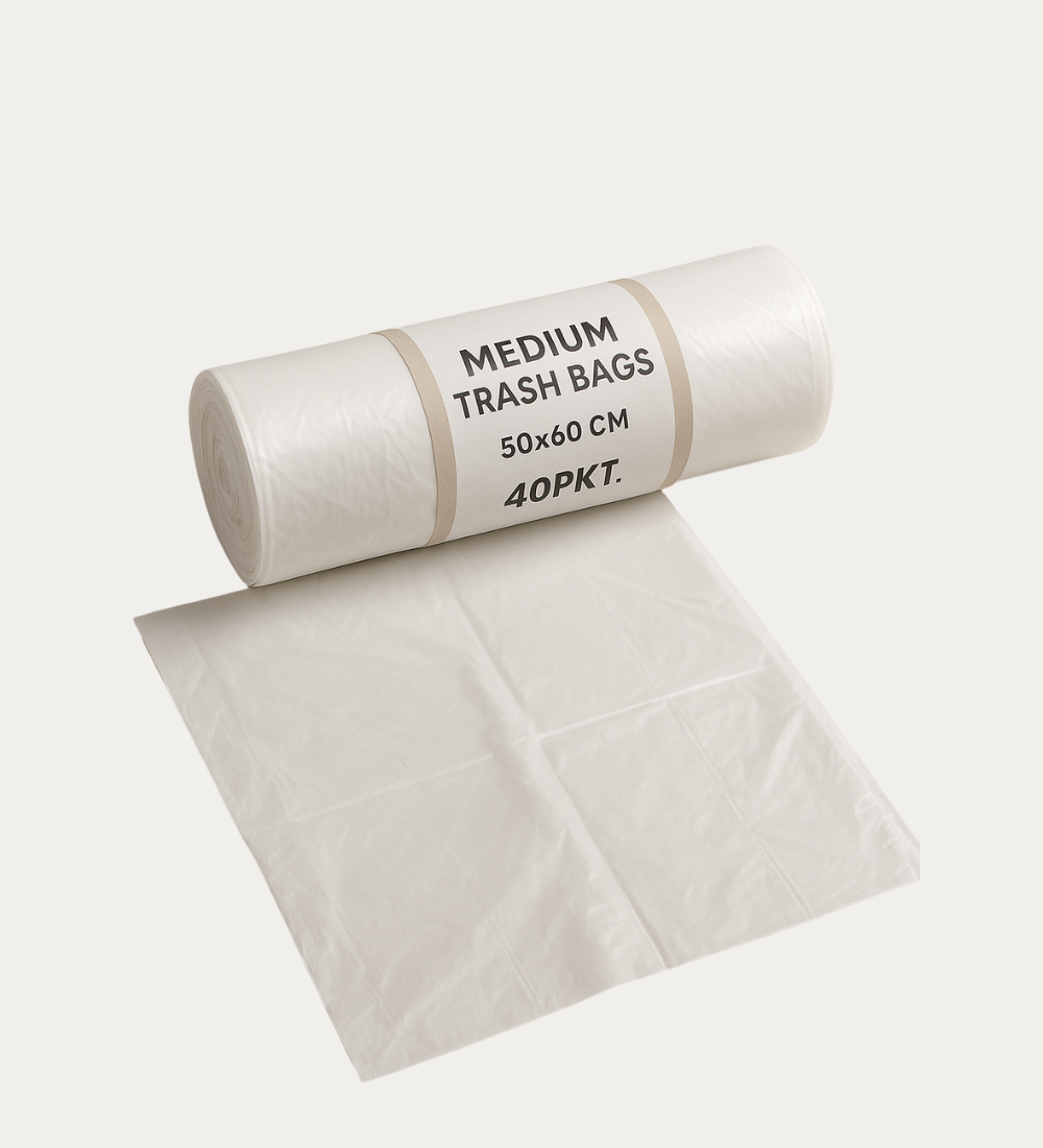 Roll of disposable table sheets (110×100 cm) showing clean, white pre-cut sheets, perfect for salons, clinics, and catering use in Qatar