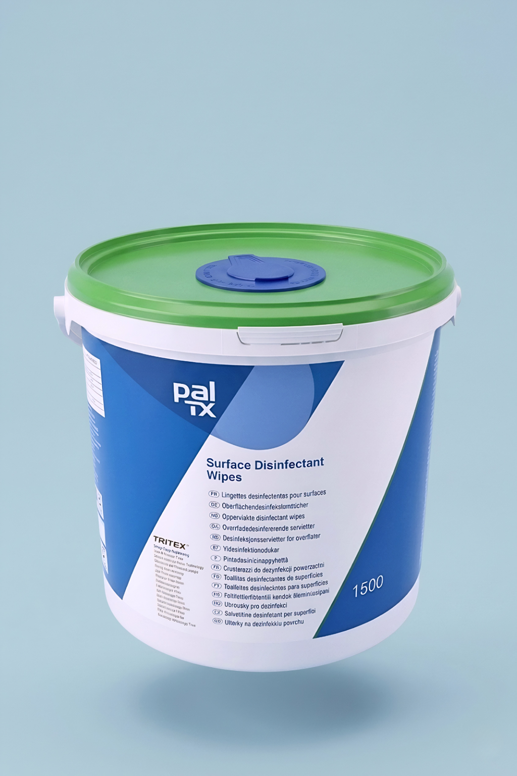 Pal TX surface disinfectant wipes 1500 bucket with Tritex technology for food-safe cleaning in Qatar.