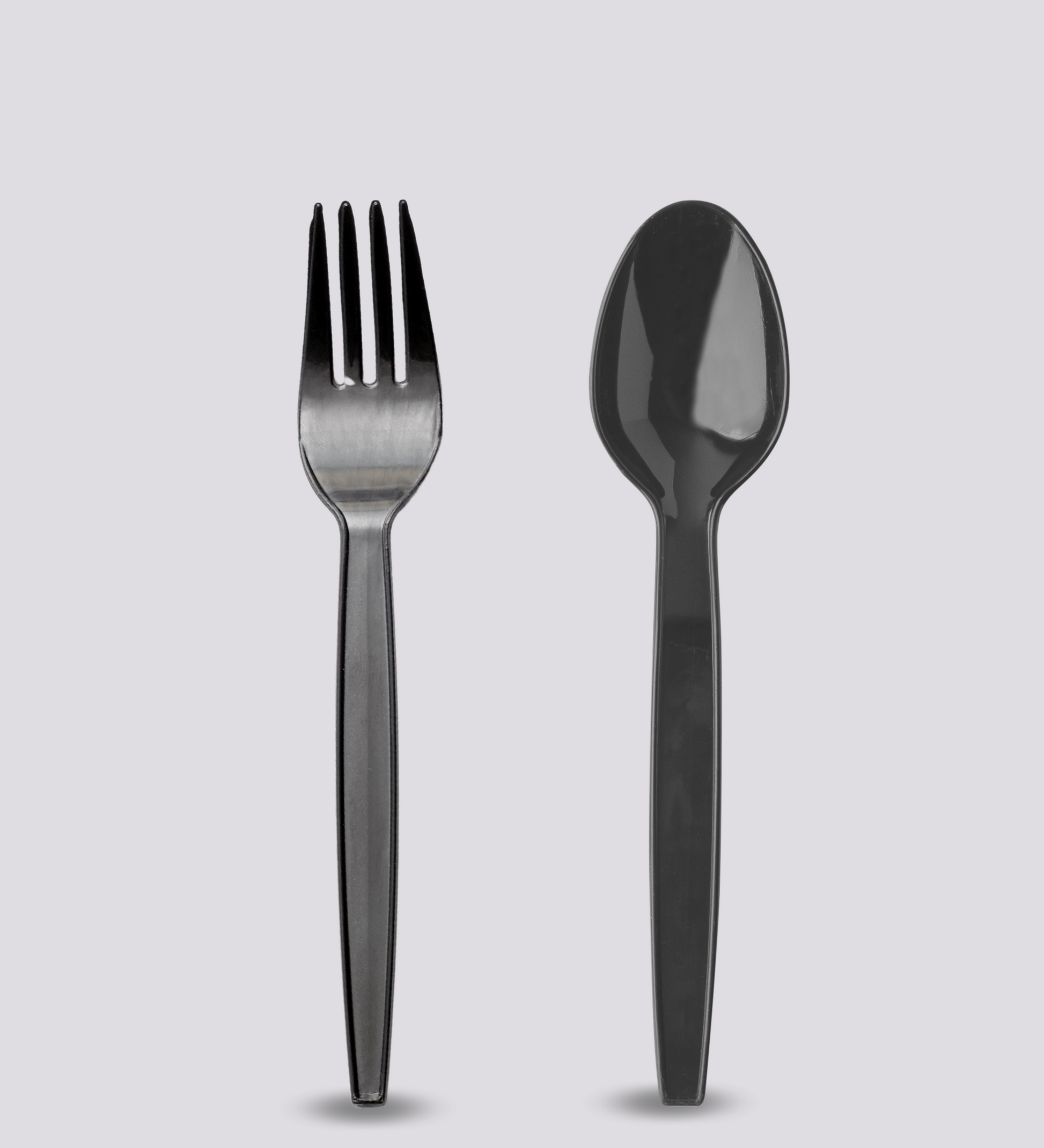 White disposable spoons for hygienic serving at parties and events